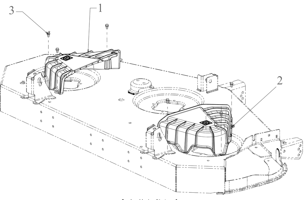 Spindle Covers Diagram and Parts List for ZT1-54KH (17CM010)(2022) Cub Cadet Lawn Tractor